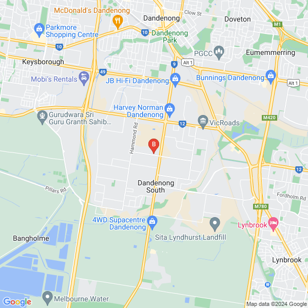 VicRecyclers Cash For Cars Removal location map: 13 Elliot Road, Dandenong, Victoria